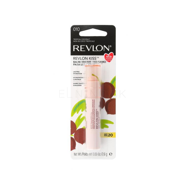 Revlon Revlon Kiss SPF20 Balzam na pery pre ženy 2,6 g Odtieň 010 Tropical Coconut