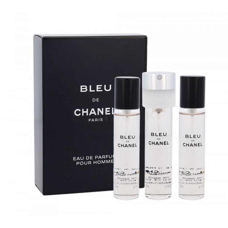 Chanel Bleu de Chanel 3x 20 ml Parfumovaná voda pre mužov Náplň 60 ml