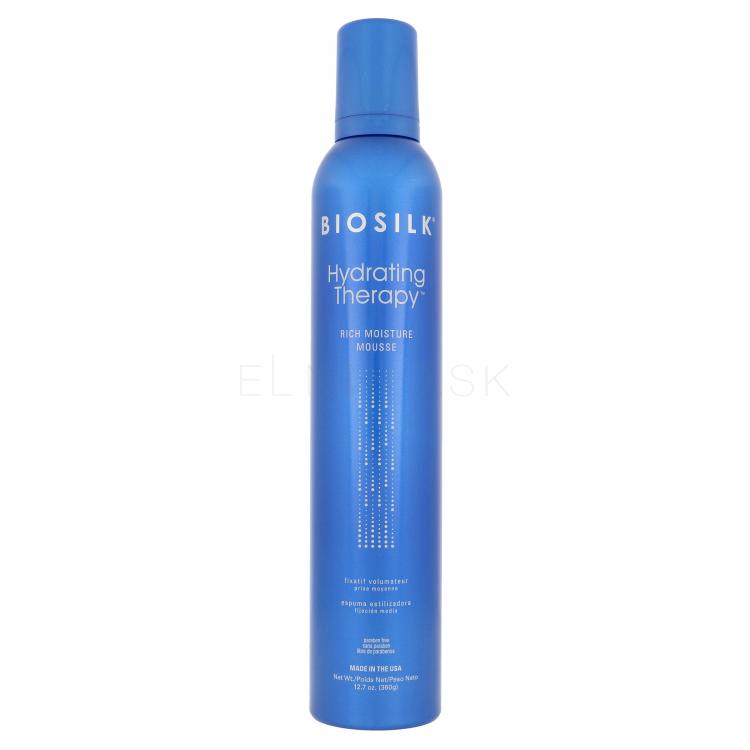 Farouk Systems Biosilk Hydrating Therapy Rich Moisture Mousse Tužidlo na vlasy pre ženy 360 g poškodený flakón