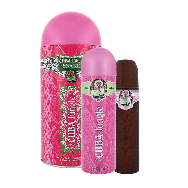 Cuba Jungle Snake Darčeková kazeta parfémovaná voda 100 ml + deodorant 200 ml poškodená krabička