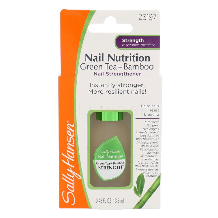 Sally Hansen Nail Nutrition Green Tea+Bamboo Nail Strengthener Lak na nechty pre ženy 13,3 ml poškodená krabička