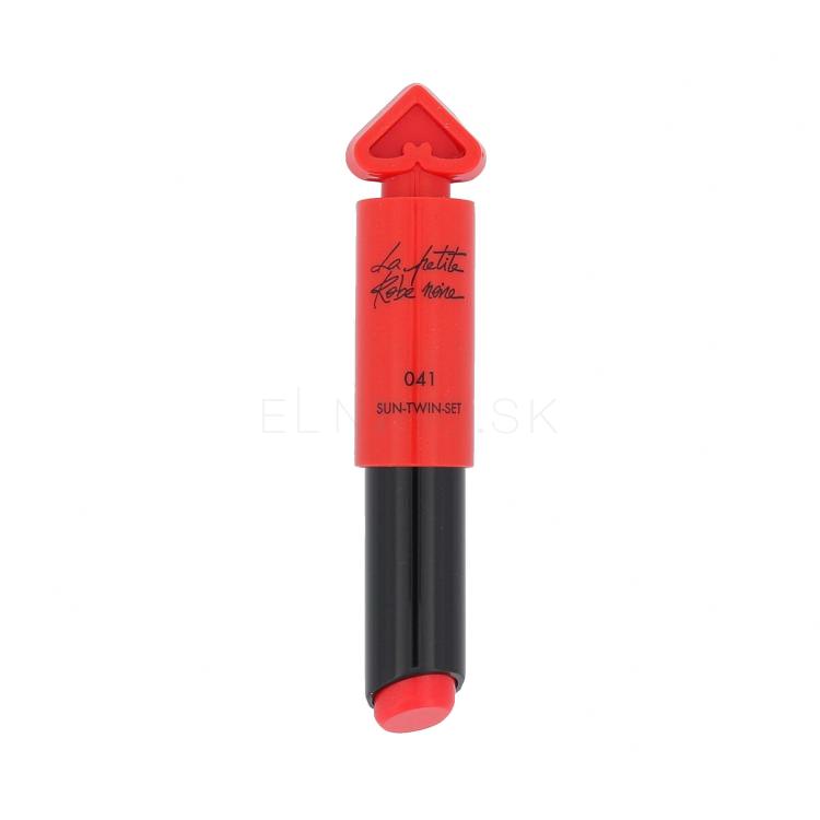 Guerlain La Petite Robe Noire Rúž pre ženy 2,8 g Odtieň 041 Sun-Twin-Set tester