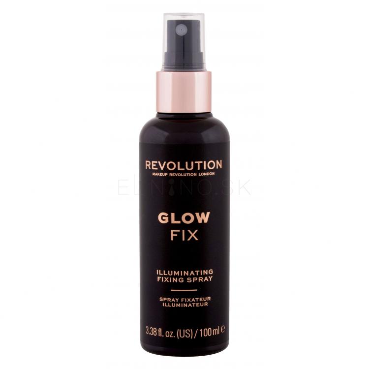Makeup Revolution London Glow Fix Illuminating Fixing Spray Fixátor make-upu pre ženy 100 ml