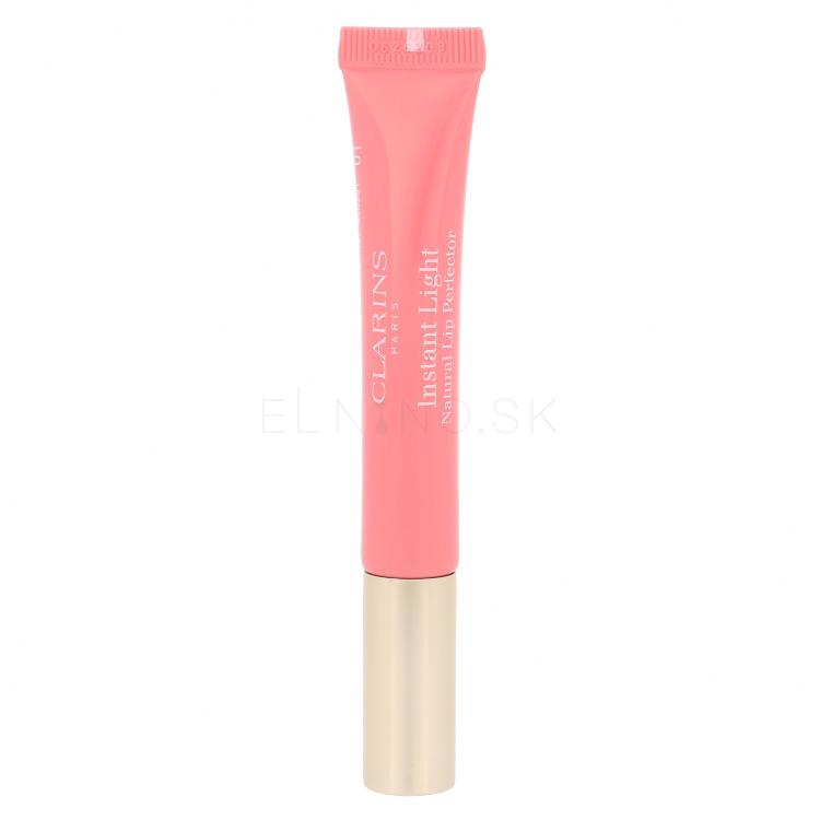 Clarins Instant Light Natural Lip Perfector Lesk na pery pre ženy 12 ml Odtieň 01 Rose Shimmer