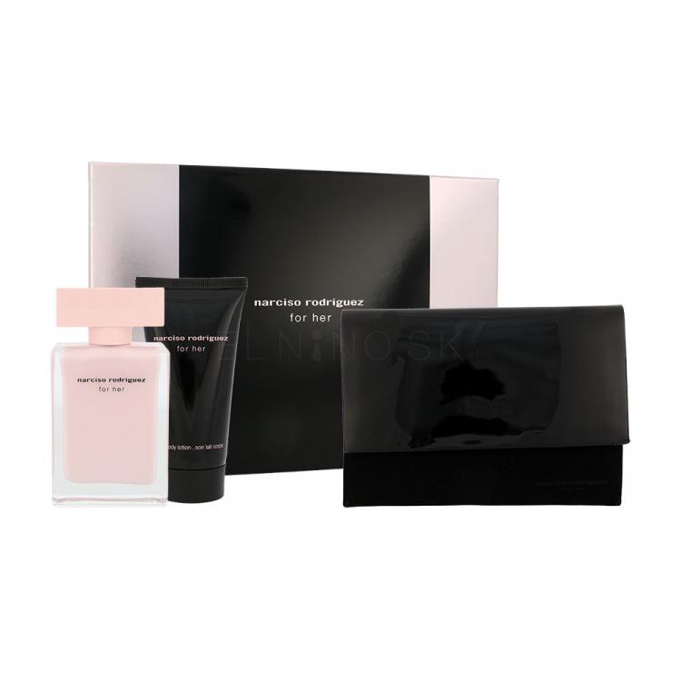 Narciso Rodriguez For Her Darčeková kazeta parfumovaná voda 50 ml + telový krém 50 ml + kozmetická taška
