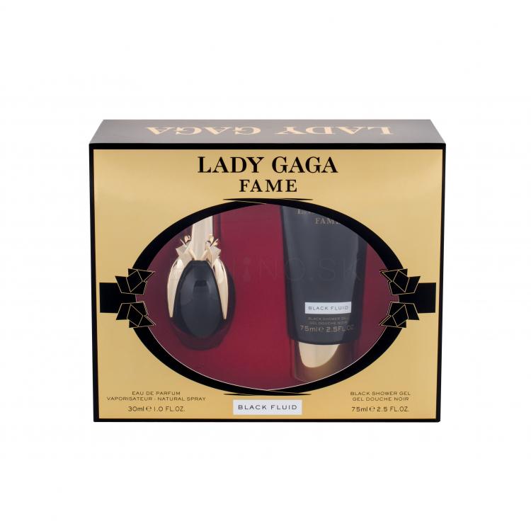 Lady Gaga Fame Darčeková kazeta Edp 30ml + 75ml sprchový gel