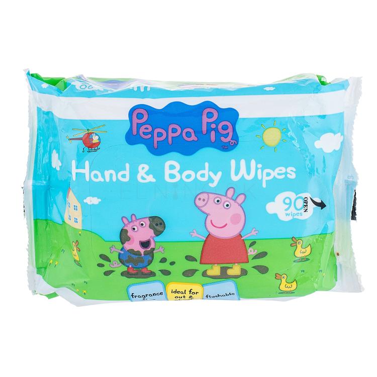 Peppa Pig Peppa Hand &amp; Face Wipes Čistiace obrúsky pre deti 90 ks