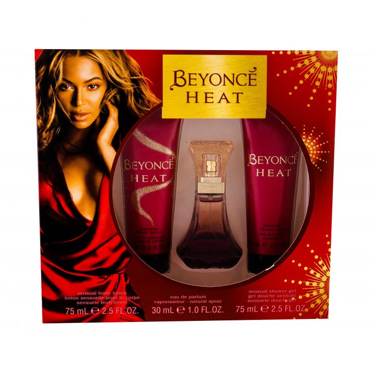 Beyonce Heat Darčeková kazeta Edp 30ml + 75ml sprchový gel + 75ml tělové mléko