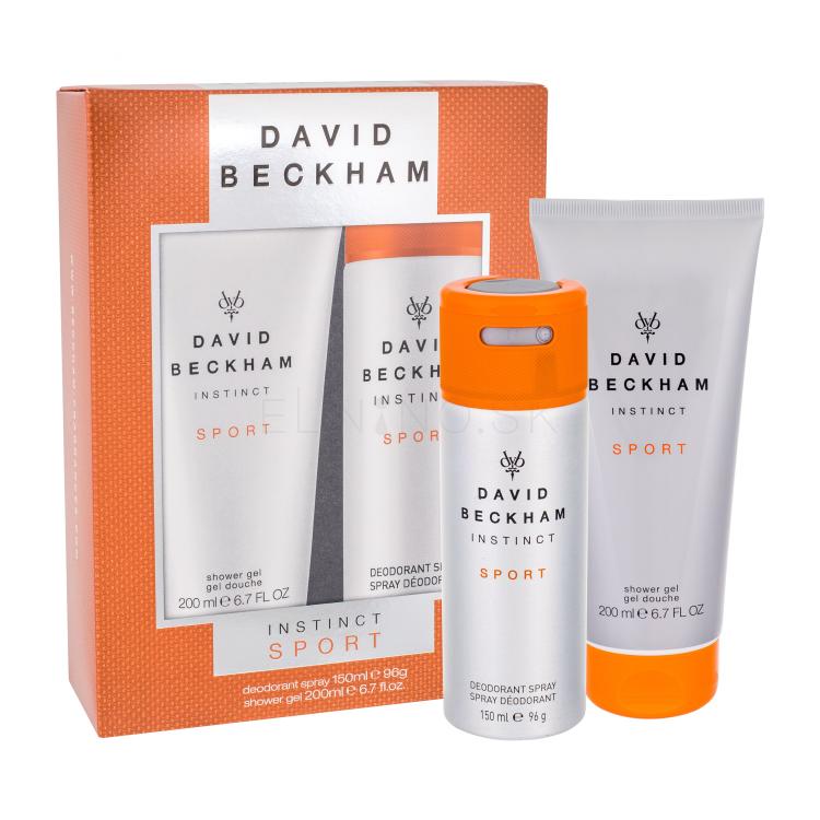 David Beckham Instinct Sport Darčeková kazeta 150ml deodorant + 200ml sprchový gel