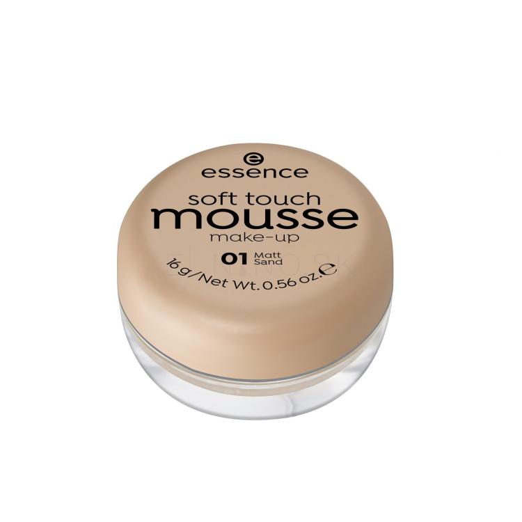 Essence Soft Touch Mousse Make-up pre ženy 16 g Odtieň 01 Matt Sand