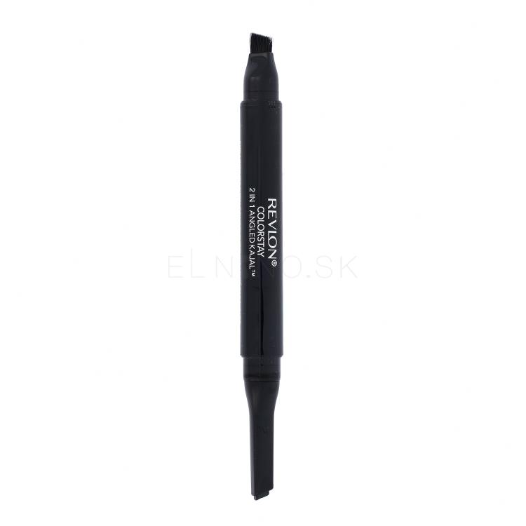 Revlon Colorstay 2 In 1 Angled Kajal Ceruzka na oči pre ženy 0,28 g Odtieň 101 Onyx