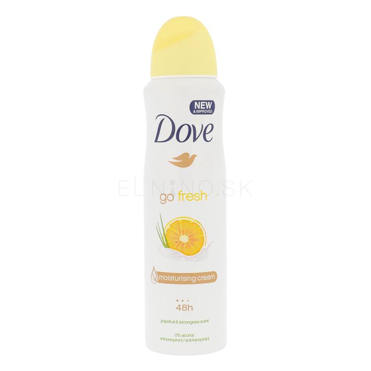 Dove Go Fresh Grapefruit &amp; Lemongrass 48h Antiperspirant pre ženy 150 ml
