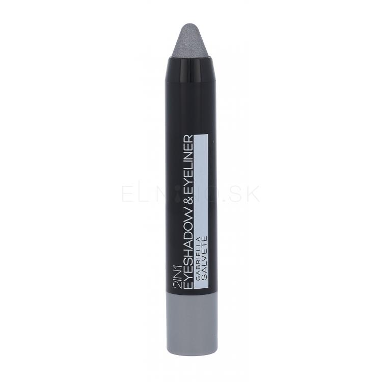 Gabriella Salvete Eyeshadow &amp; Eyeliner 2in1 Očný tieň pre ženy 3,5 g Odtieň 01 Metallic Grey